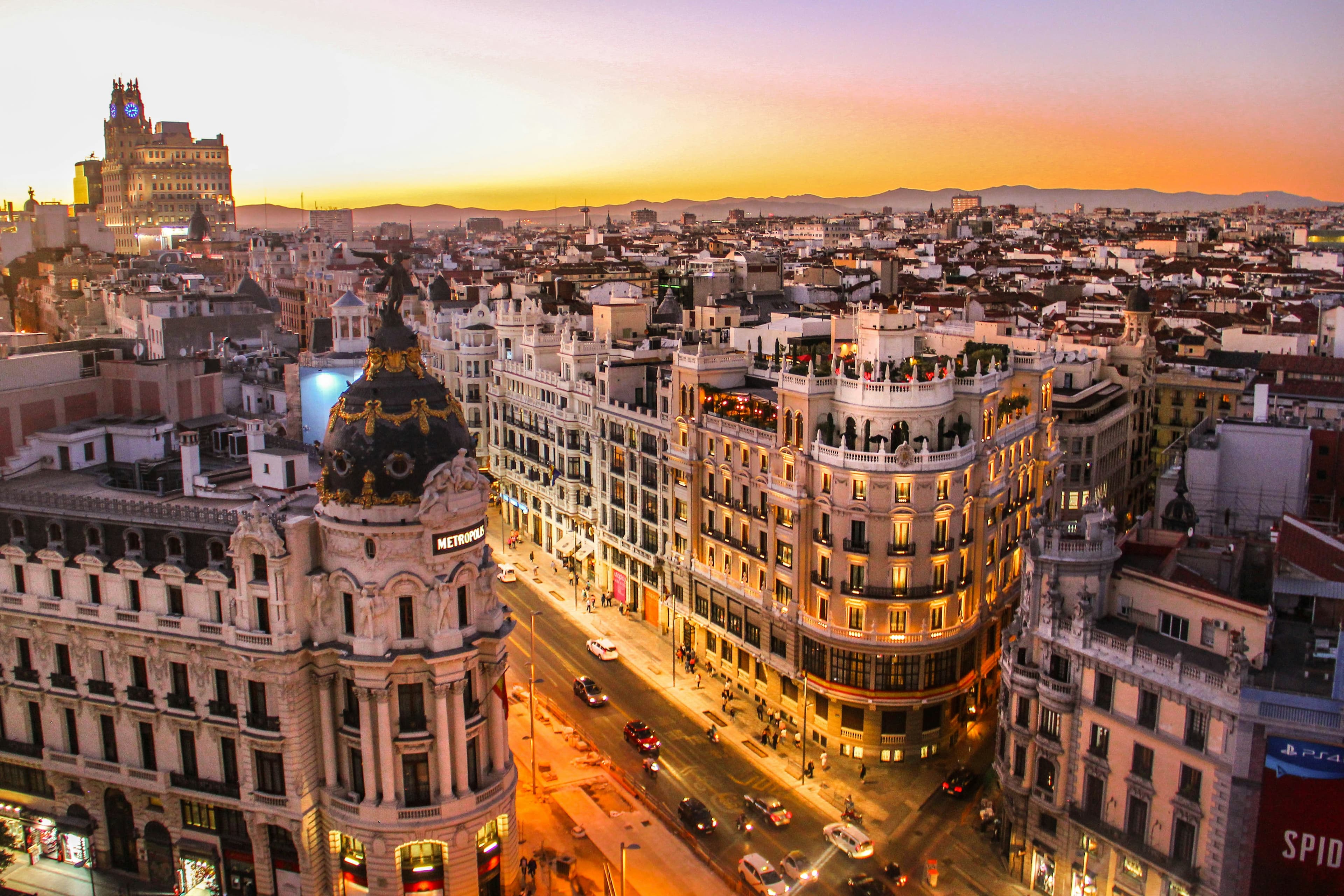 Royal Palace and historic architecture in Madrid